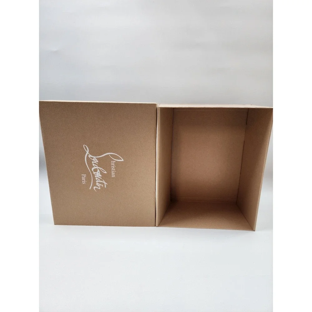Christian Louboutin Empty Shoe Box Tan Kraft Paper Replacement Luxury Storage